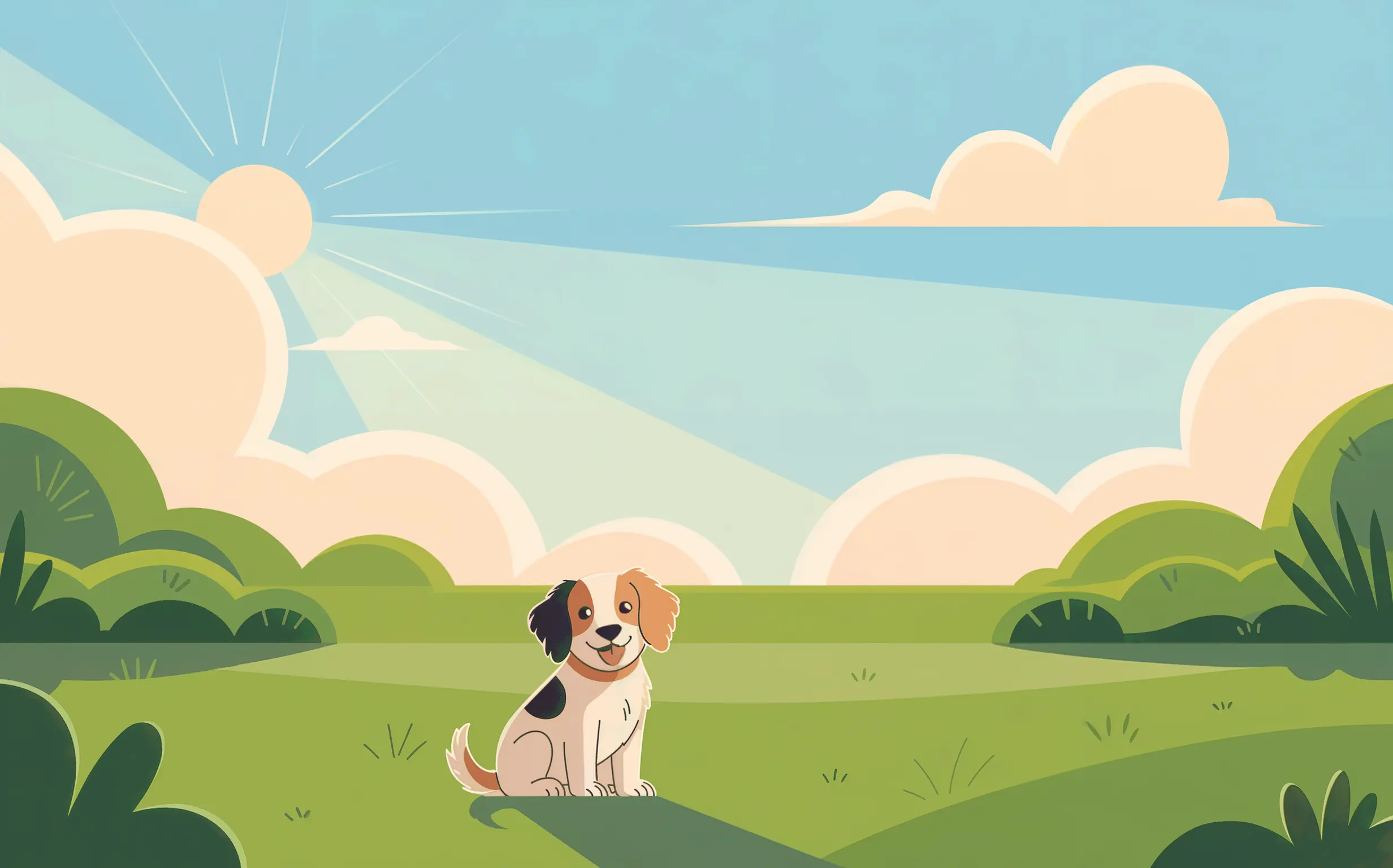 Bright, clean backyard scene used as the PetScoopers hero background