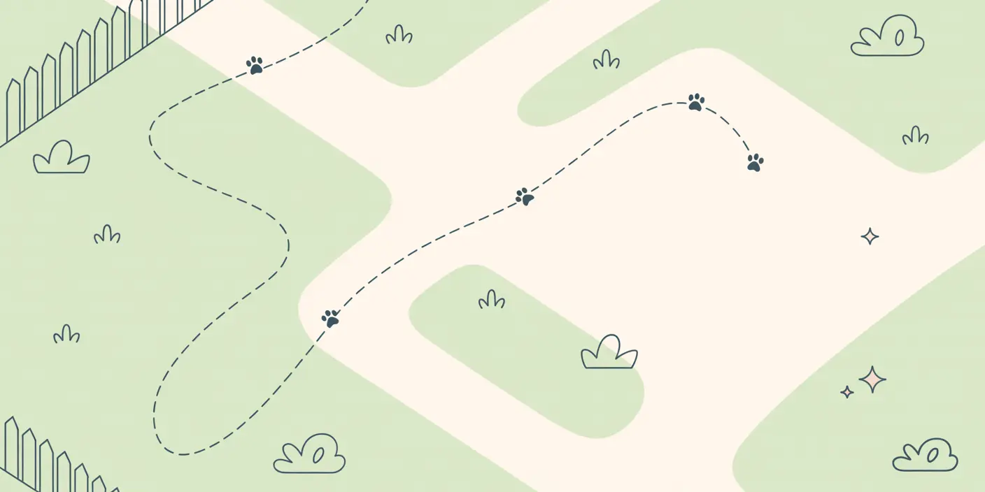 Decorative map background behind the PetScoopers process section